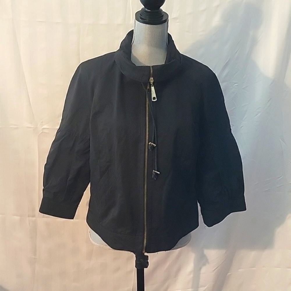 LAL (live a little) Black Lightweight 3/4 Sleeves Jacket, Size: L